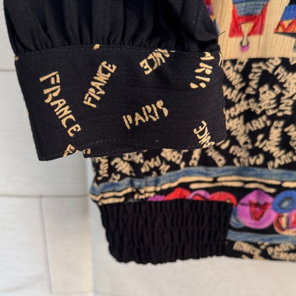 Vintage Carole Little Black and Gold Textured Jacket 8 petite - Picture 5 of 7